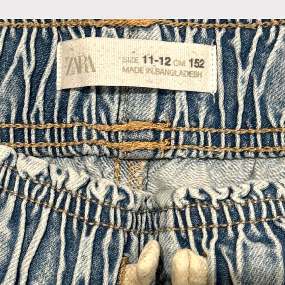 Zara Girls Wide Leg Denim Pants - SZ 11-12 EUC - Picture 3 of 3